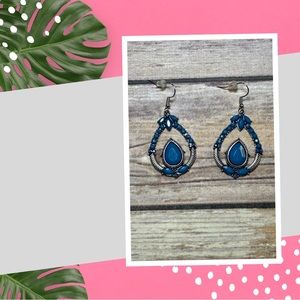 Blue and Silver Earrings
